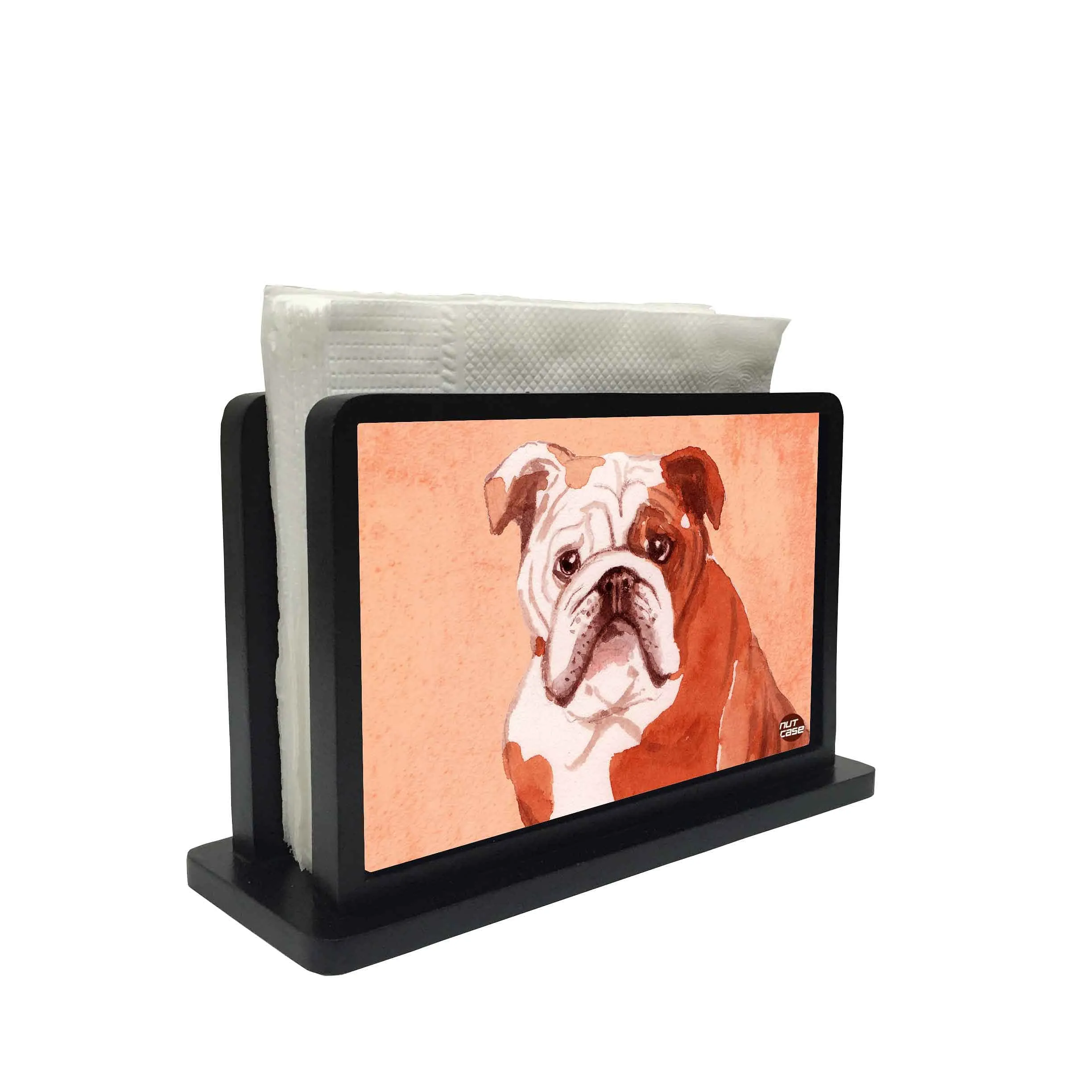 Tissue Holder Paper Napkin Stand - Pug Dog