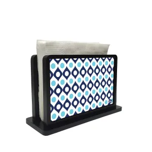 Tissue Holder Paper Napkin Stand - Shades Of Blue Retro