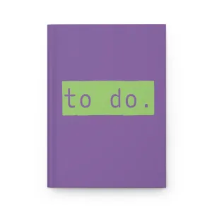 To Do List Purple Green Matte Hardcover Journal , Blank Book for Ideas and Planning, Lined Notebook Diary Log