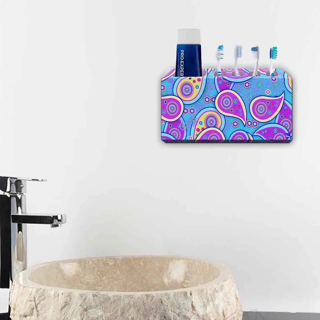 Toothbrush Holder Wall Mounted -Paisley