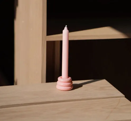 Triple O Candleholder Pink by Yod & Co