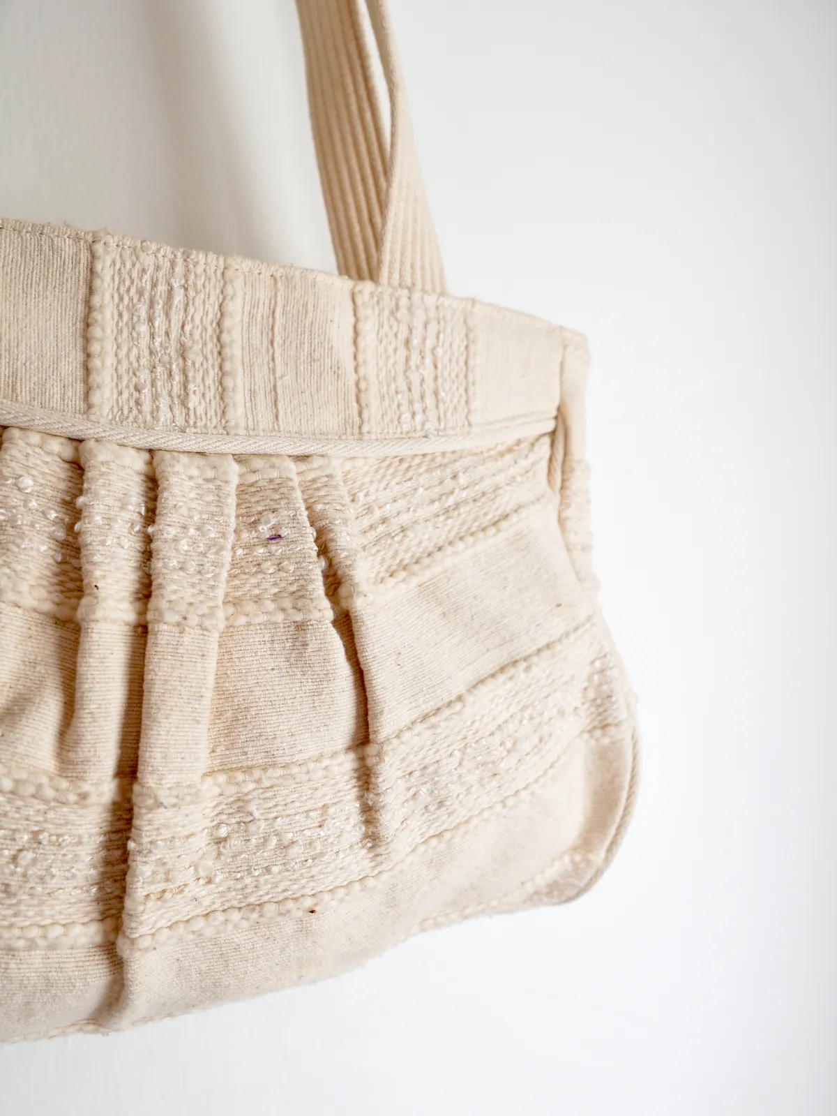 Vintage Natural Woven Textile Bag