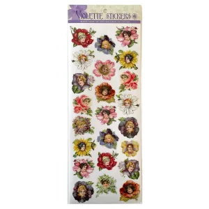 Violette: Jumbo Sheet Flower Heads Stickers