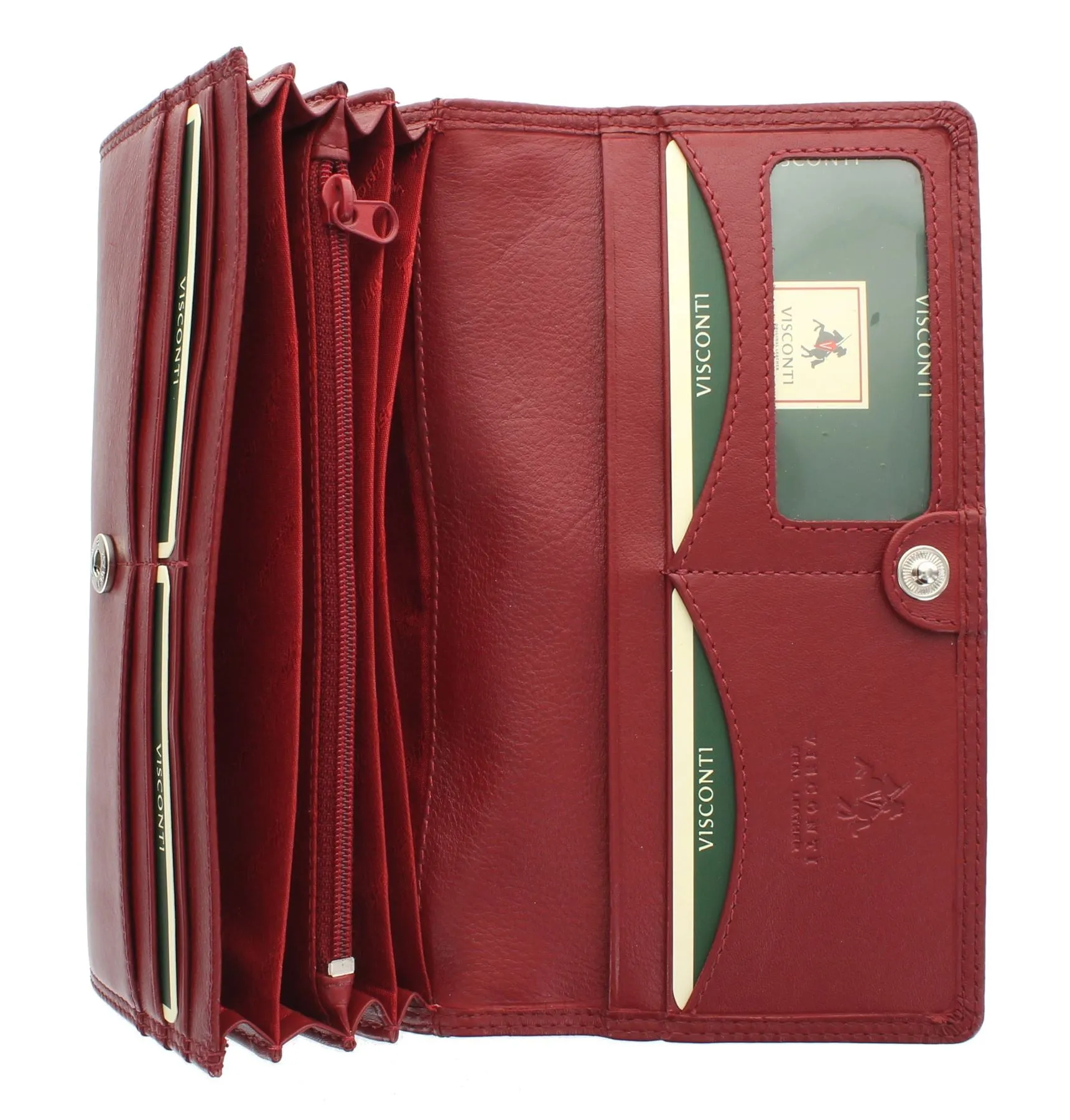 Visconti Heritage Collection BUCKINGHAM Leather Flap Over Purse HT35 RFID blocking