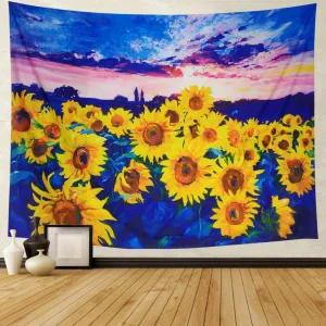 Watercolor Sunflower Tapestry