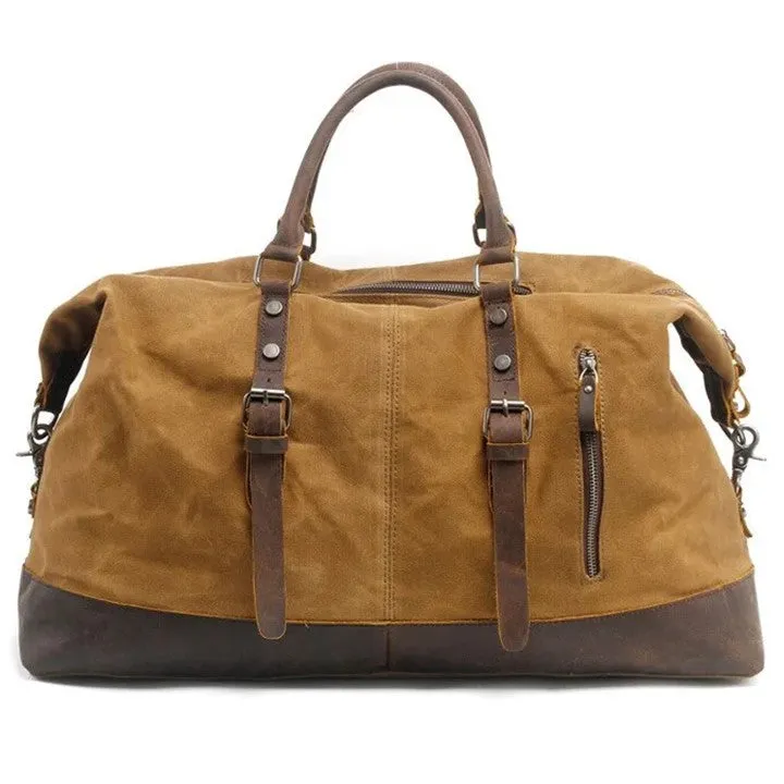 Waterproof Duffle Bag with Cowhide Trimmings| High Capacity Weekender Bag 54 cm