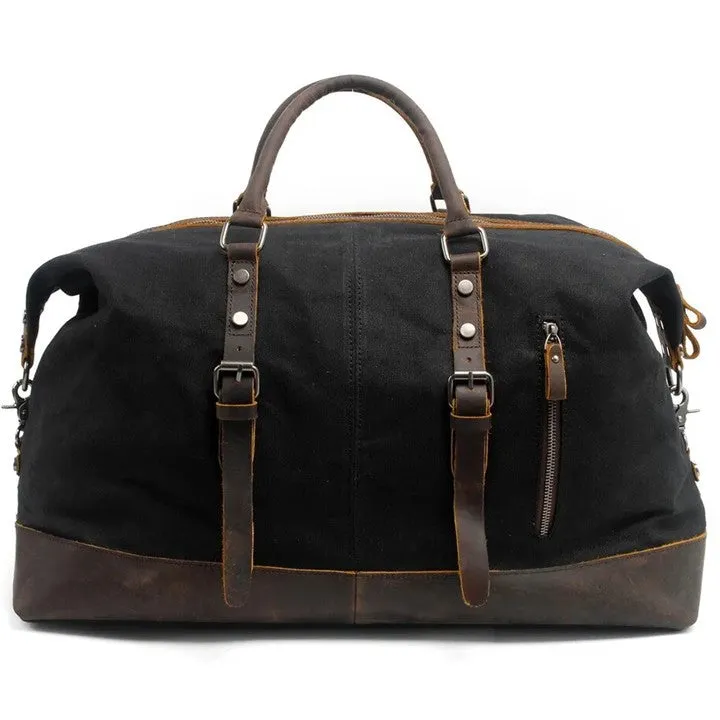 Waterproof Duffle Bag with Cowhide Trimmings| High Capacity Weekender Bag 54 cm