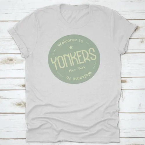 Welcome To Yonkers New York Tourism Badge Or Label Sticker. Isolated