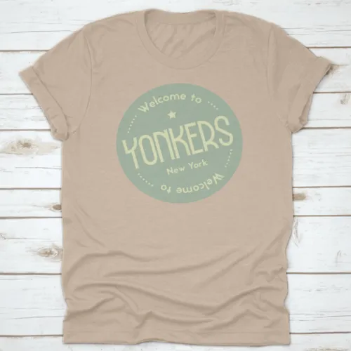 Welcome To Yonkers New York Tourism Badge Or Label Sticker. Isolated