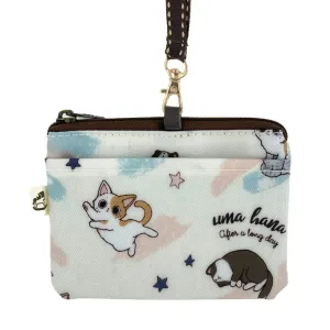 White Cat Yoga Card & Coin Purse