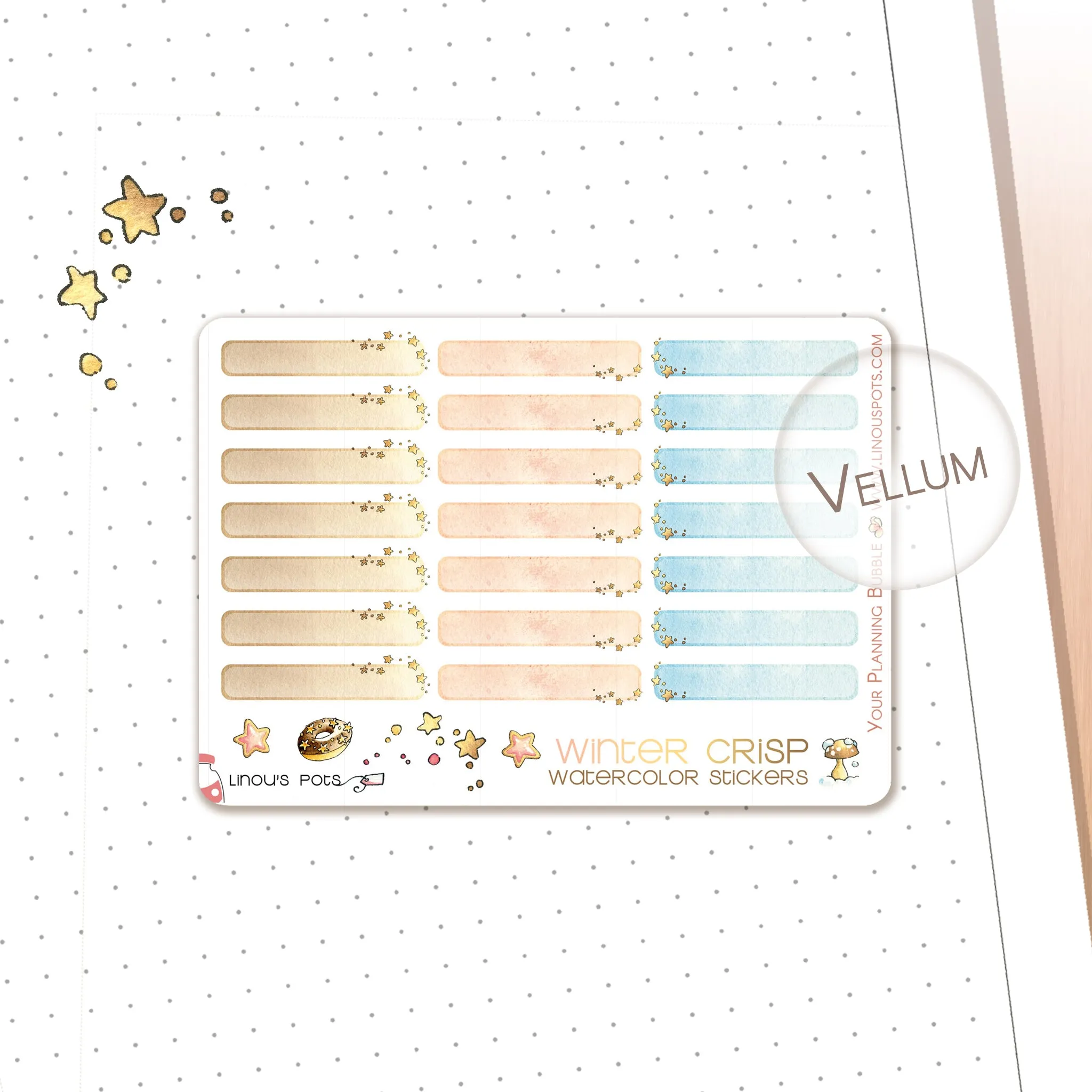 Winter Crisp - Watercolor Planner Stickers MINI - 1,5’’ Miniboxes (Christmas)