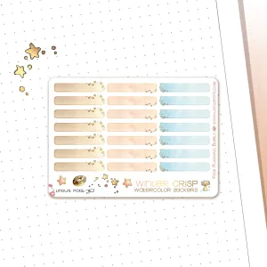 Winter Crisp - Watercolor Planner Stickers MINI - 1,5’’ Miniboxes (Christmas)