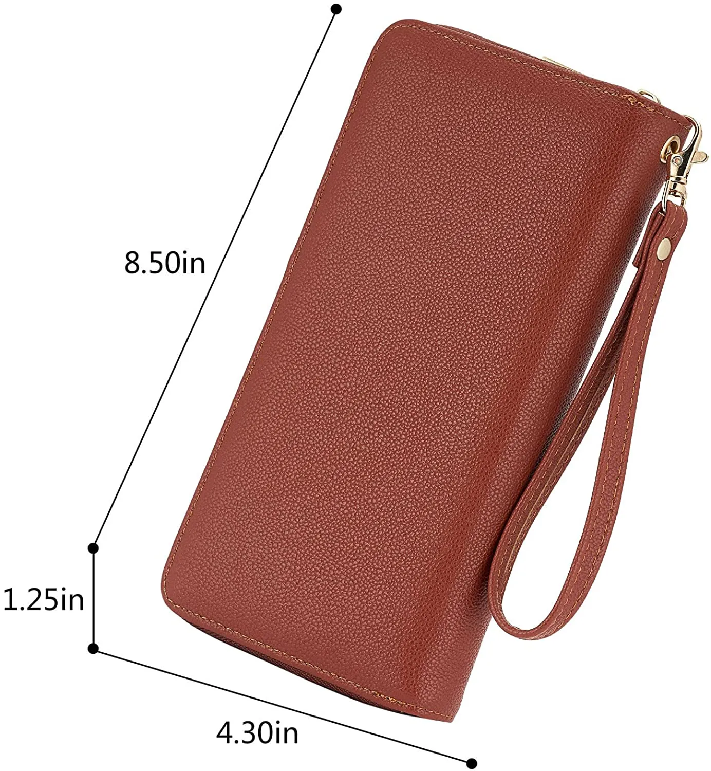 WOZEAH Women's RFID Blocking PU Leather Zip Around Wallet Clutch Large Travel Purse