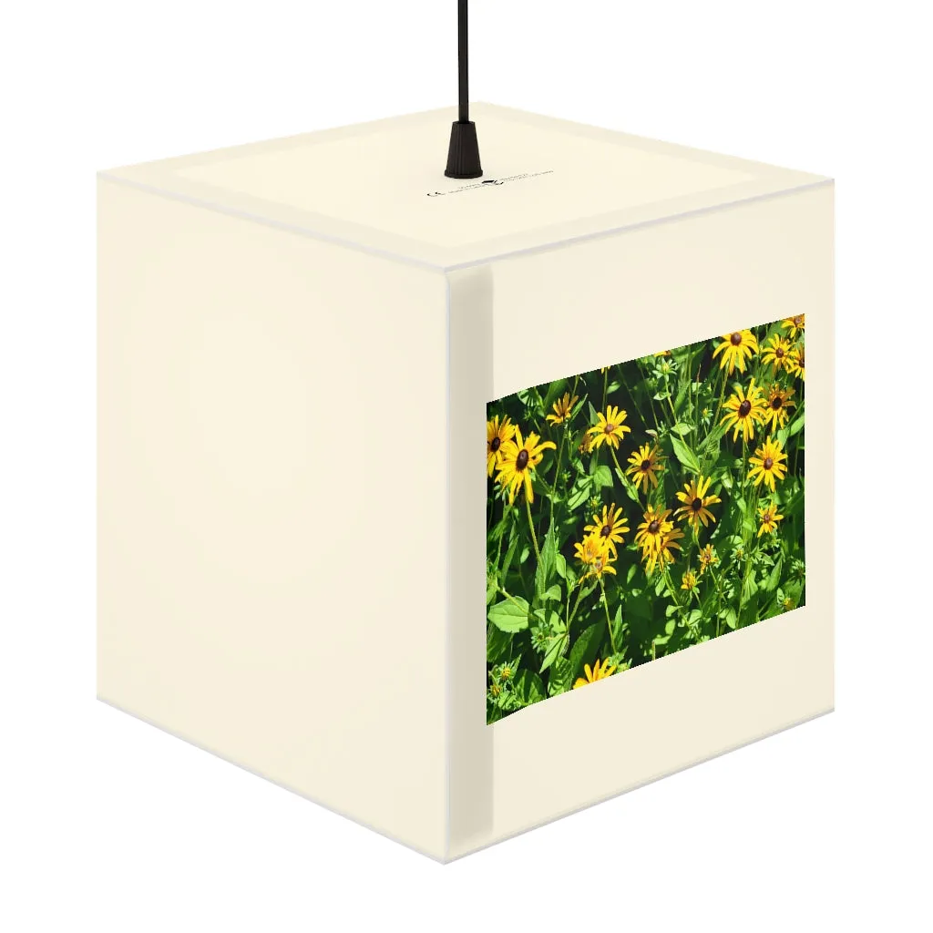 Yellow Flowers Personalized Lamp