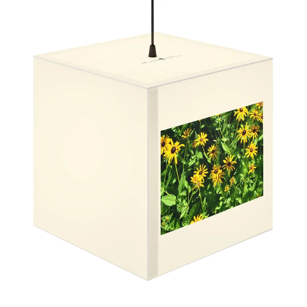 Yellow Flowers Personalized Lamp