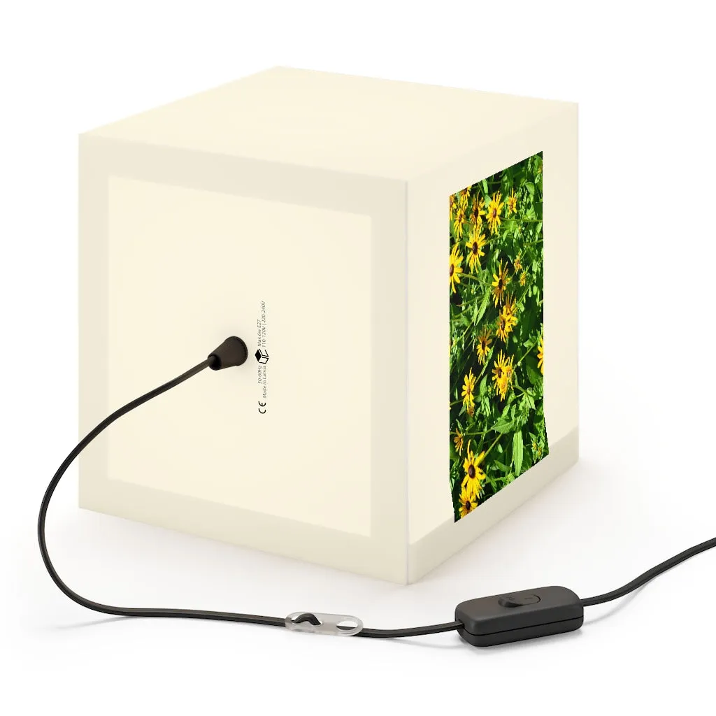 Yellow Flowers Personalized Lamp