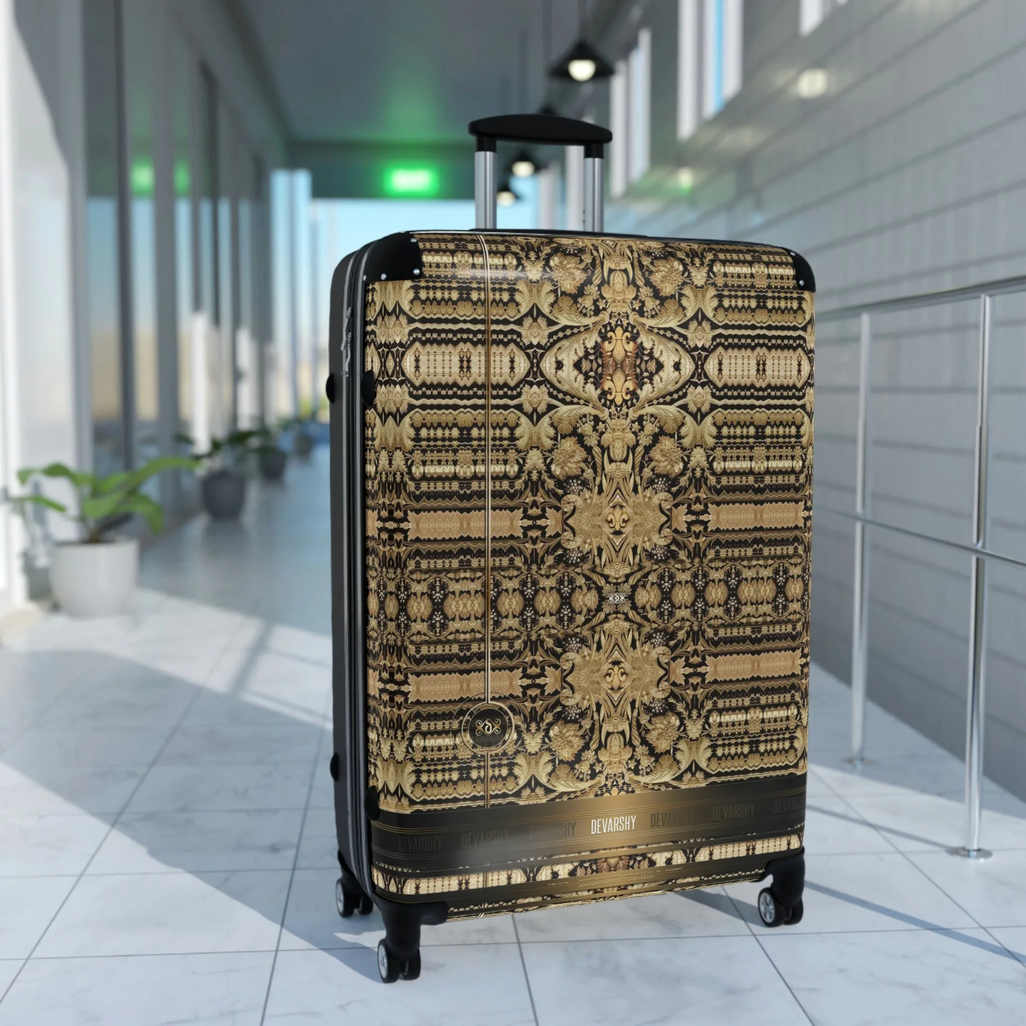 Zardouzi Embroidery Suitcase Carry-on Suitcase Luxury Travel Luggage Hard Shell Suitcase in 3 Sizes | 11362